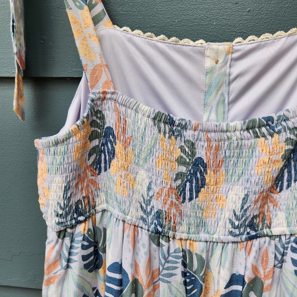 LC Lauren Conrad Print Button-Front Maxi Dress with Pockets - Size Large - Picture 10 of 13